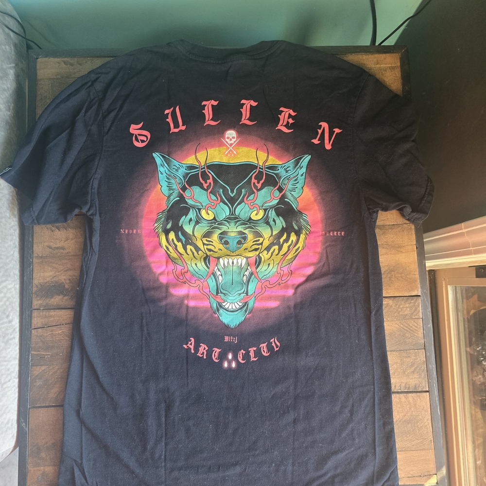 Sullen Black Tee with Vibrant Graphic
